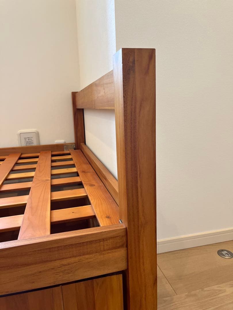 みっきー様 unico ウニコ　木製セミダブルベッドフレーム　引き出し付