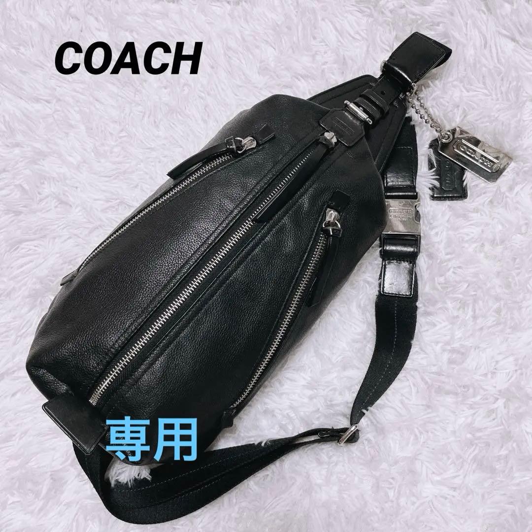 ☆tomo☆ 良品 COACH トンプソン ショルダーバッグレザー 黒