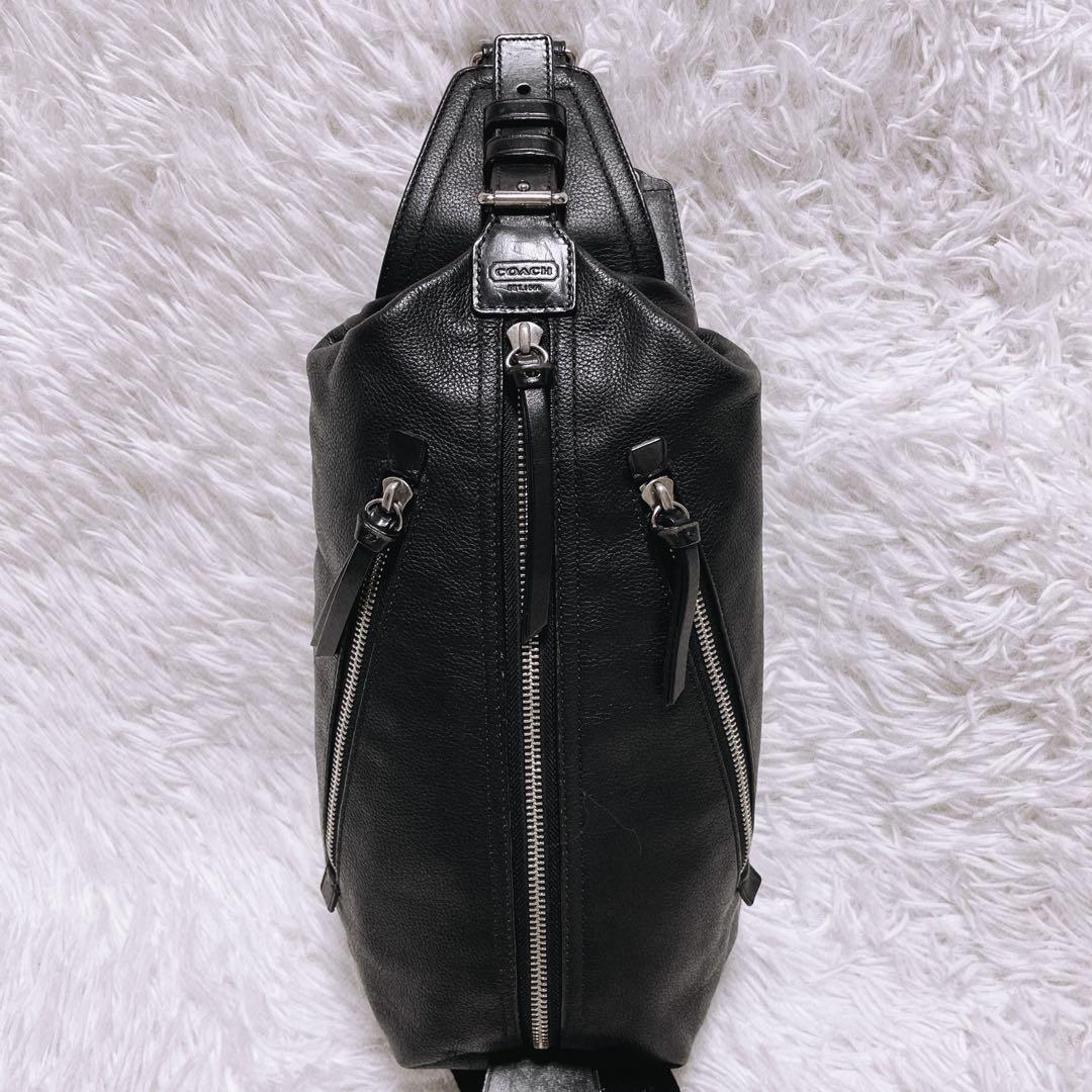 ☆tomo☆ 良品 COACH トンプソン ショルダーバッグレザー 黒