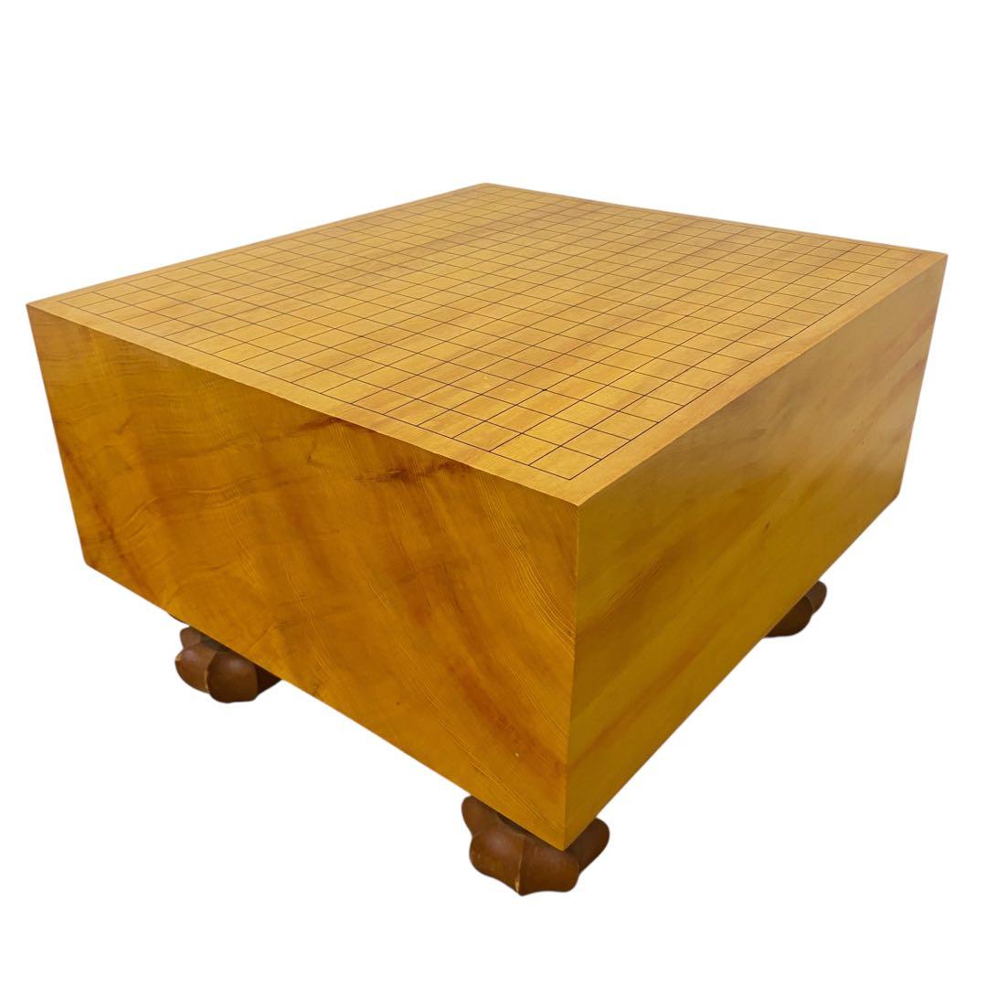 碁盤　本榧　ヘソ付　脚付　厚み19.5cm へそあり 囲碁盤　約22kg ケース