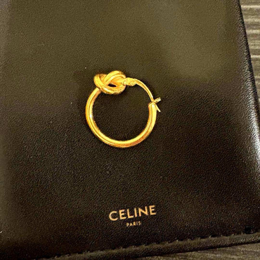 CELINE(セリーヌ) ノットピアス フープピアス ゴールド　片耳　刻印あり