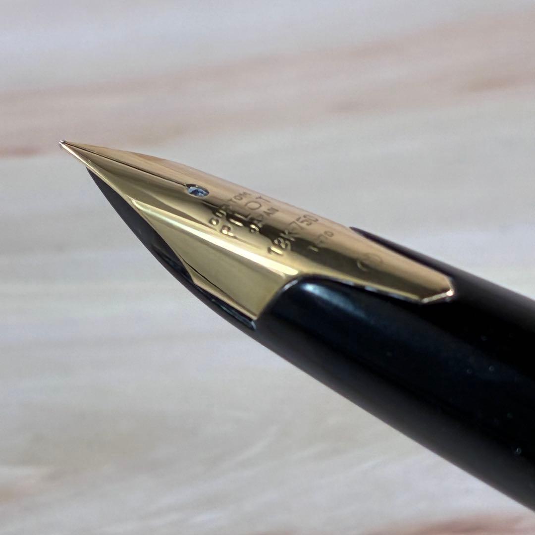 PILOT CUSTOM　万年筆 シルバーン　軸銀製　シルバー　ペン先K18 菊