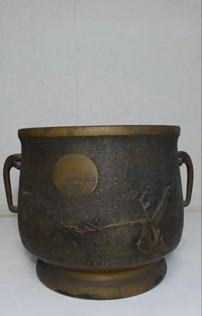 ２つ揃えの火鉢（一対）アンティーク＜25b19＞