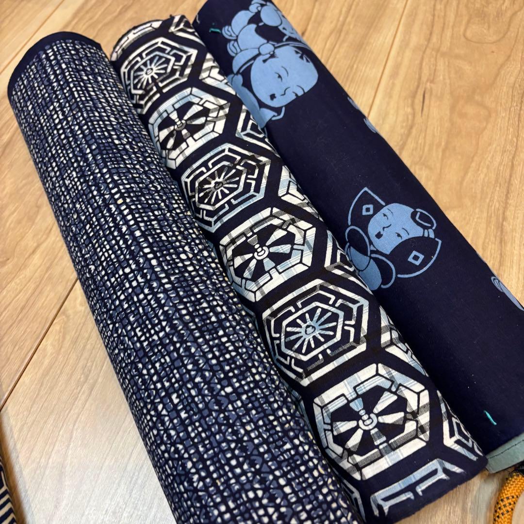 I格安 リメイク用　素材　まとめ売り　着物　和服　10点　本染　浴衣　反物　相撲