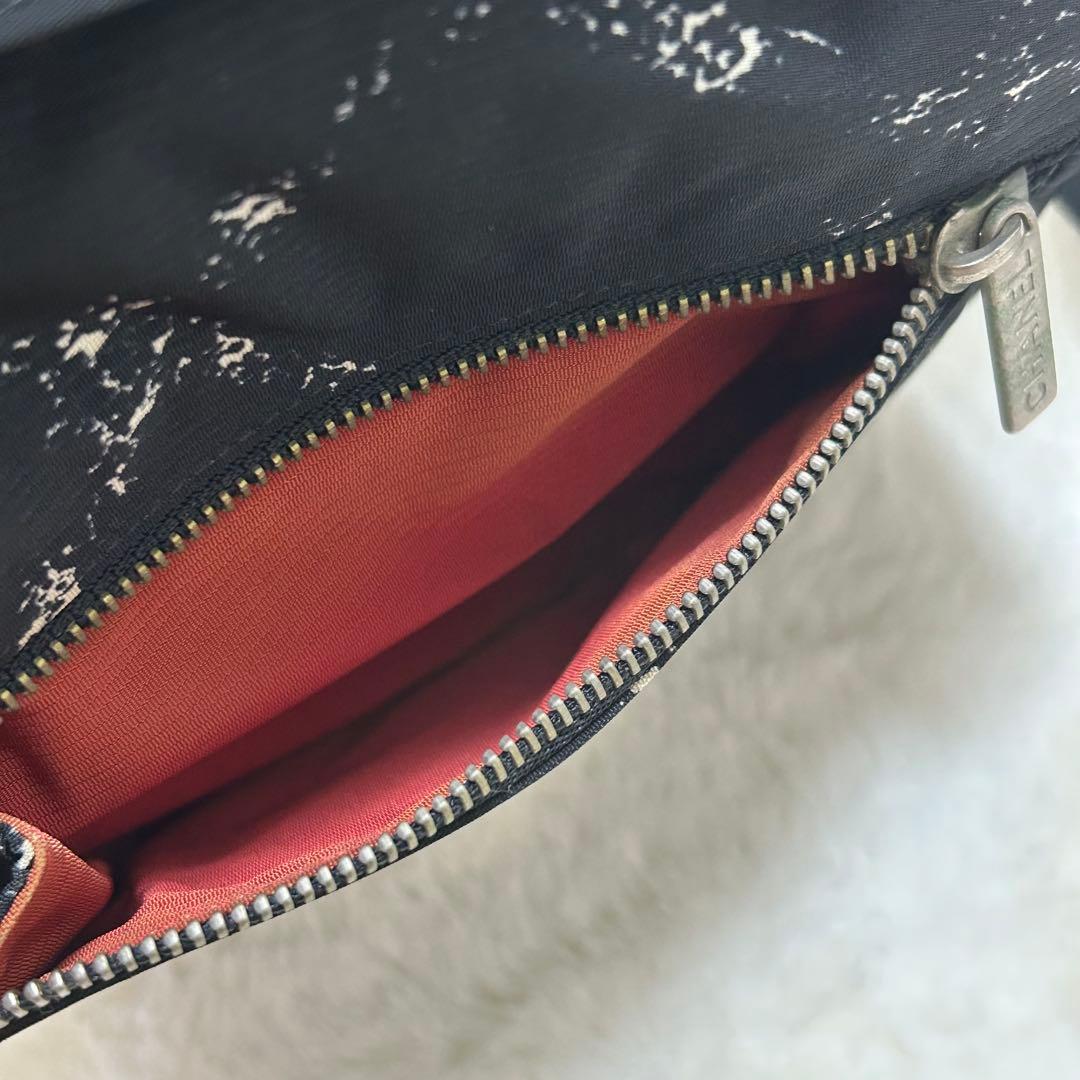 【美品】シャネル 旧トラベルライン ボディバッグ ウエストポーチ ブラック