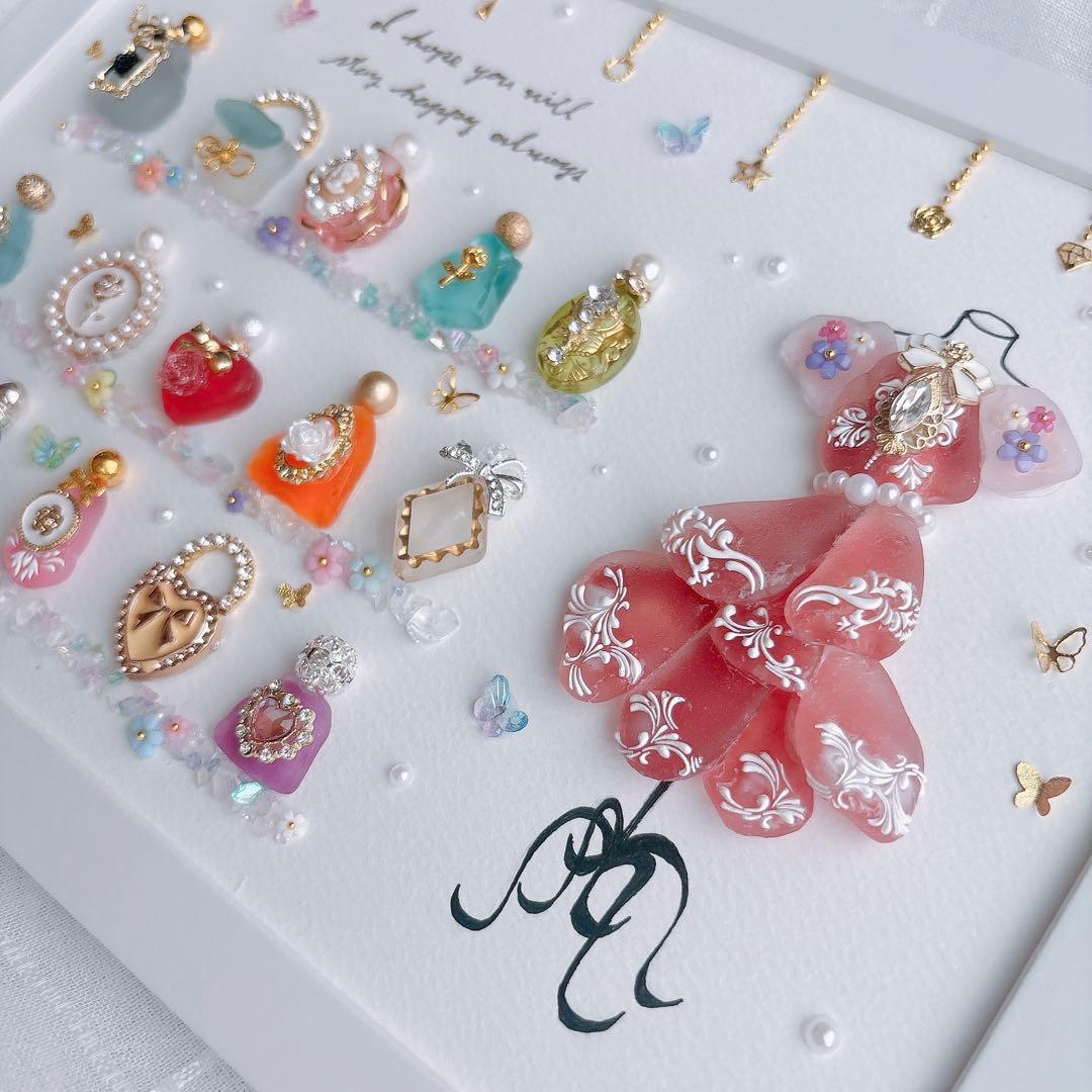 シーグラスアート　オシャレ　プリンセス　香水　化粧品　フレンチガーリー　雑貨