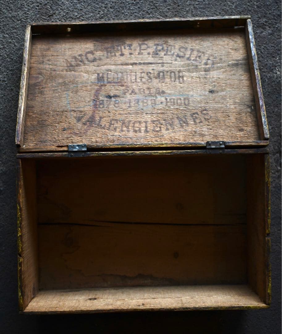フランス　アンティーク　木箱　vintage ブロカント　1880年　襤褸