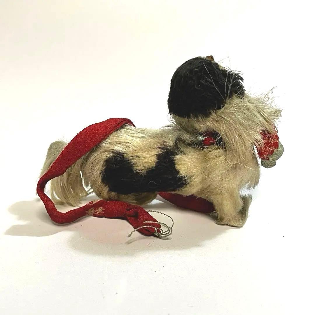 骨董　狆　毛植人形　大きめの犬　ぬいぐるみ　民芸　郷土玩具　イヌ　オブジェ