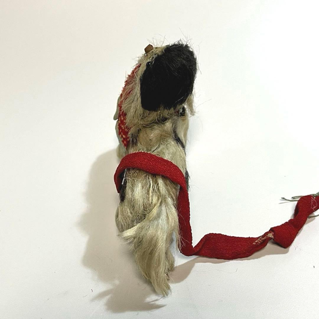 骨董　狆　毛植人形　大きめの犬　ぬいぐるみ　民芸　郷土玩具　イヌ　オブジェ