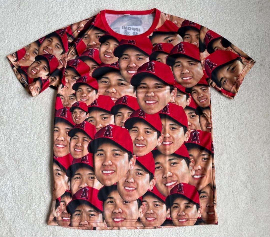 大谷翔平 エンゼルス 顔だらけ Tシャツ 新品未使用 限定配布希少品