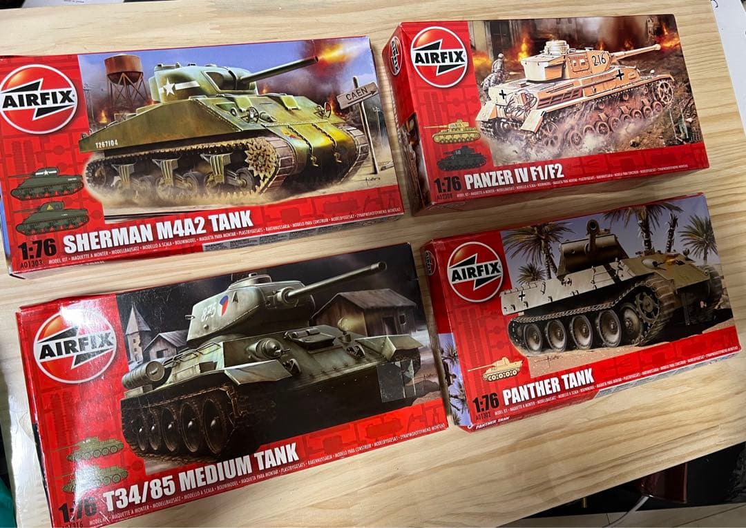 AIRFIX エアフィックス 戦車 1/76 プラモデル 4個セット