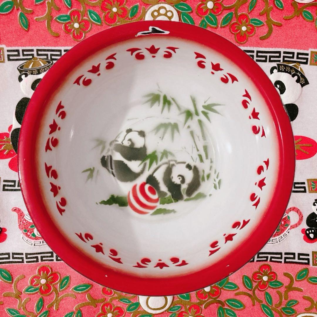 vintage パンダホーロー洗面器 中国雑貨 チャイナレトロポップ シノワズリ