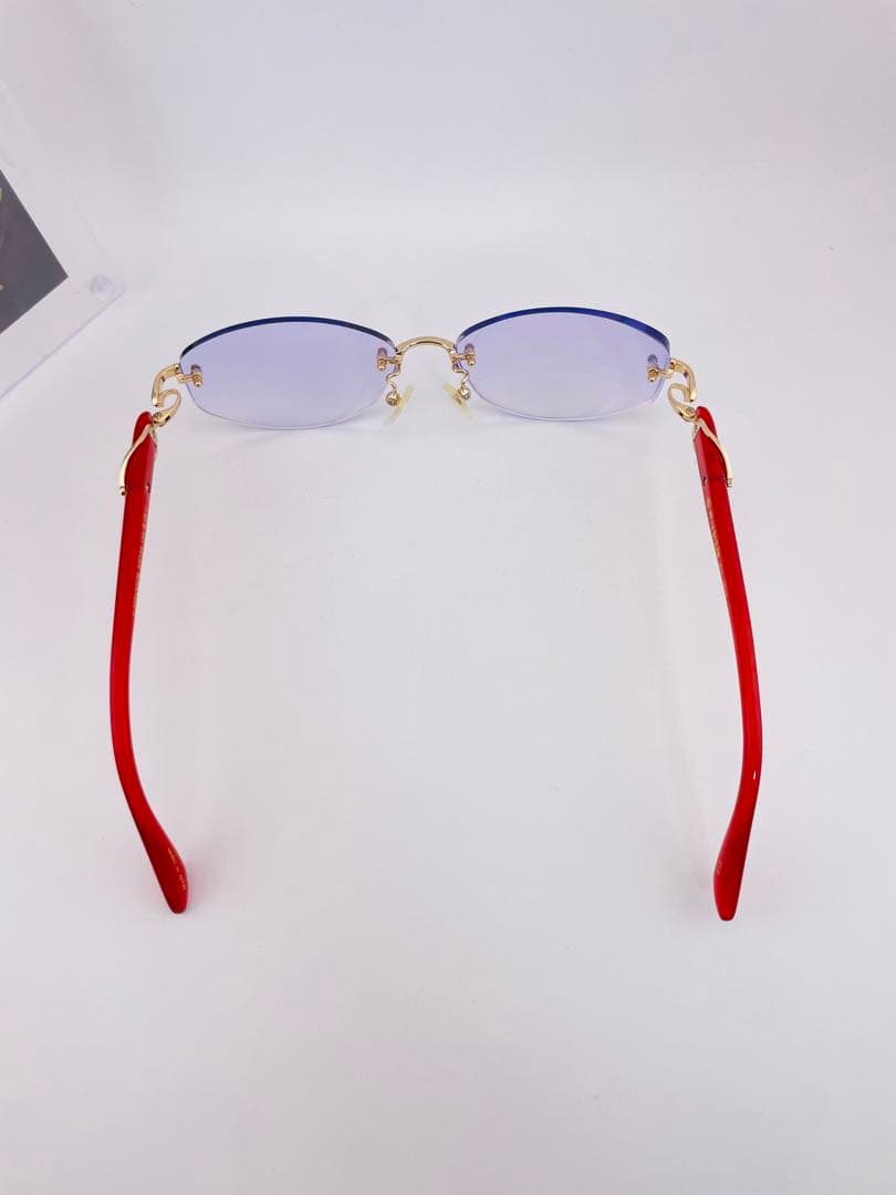 中村勘三郎 ダイヤ付き 日本製 眼鏡 ビンテージ フレーム 希少美品　人気 6