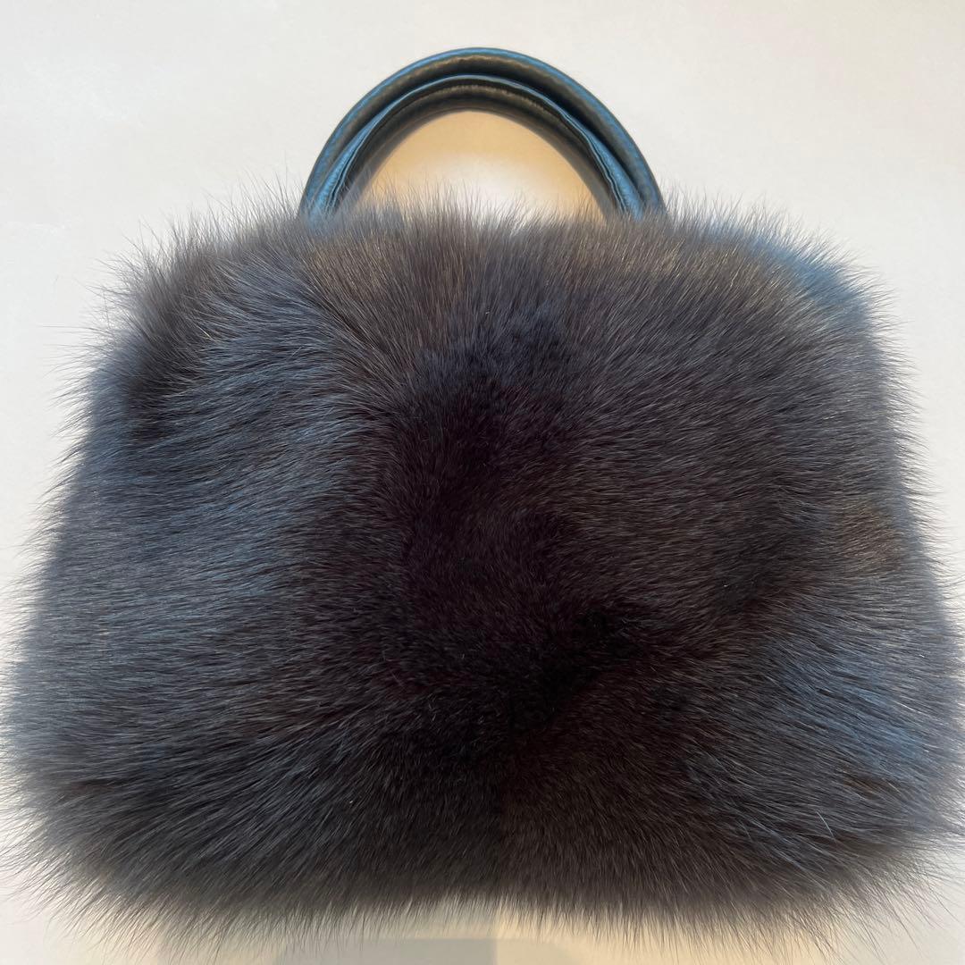 最終価格！天然毛皮■サガフォックス ファートートバッグ M 超美品★