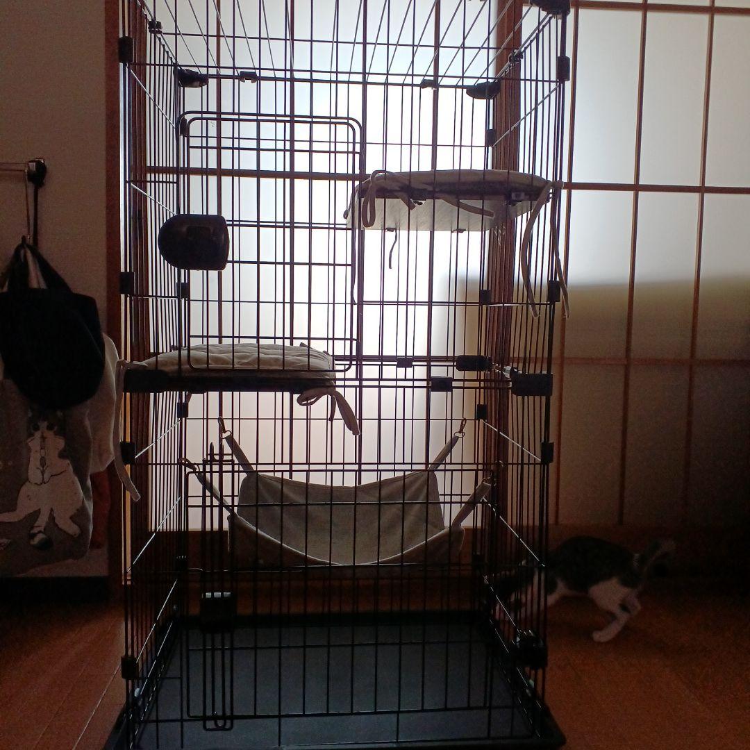 キャットケージ ハンモック付き 大型