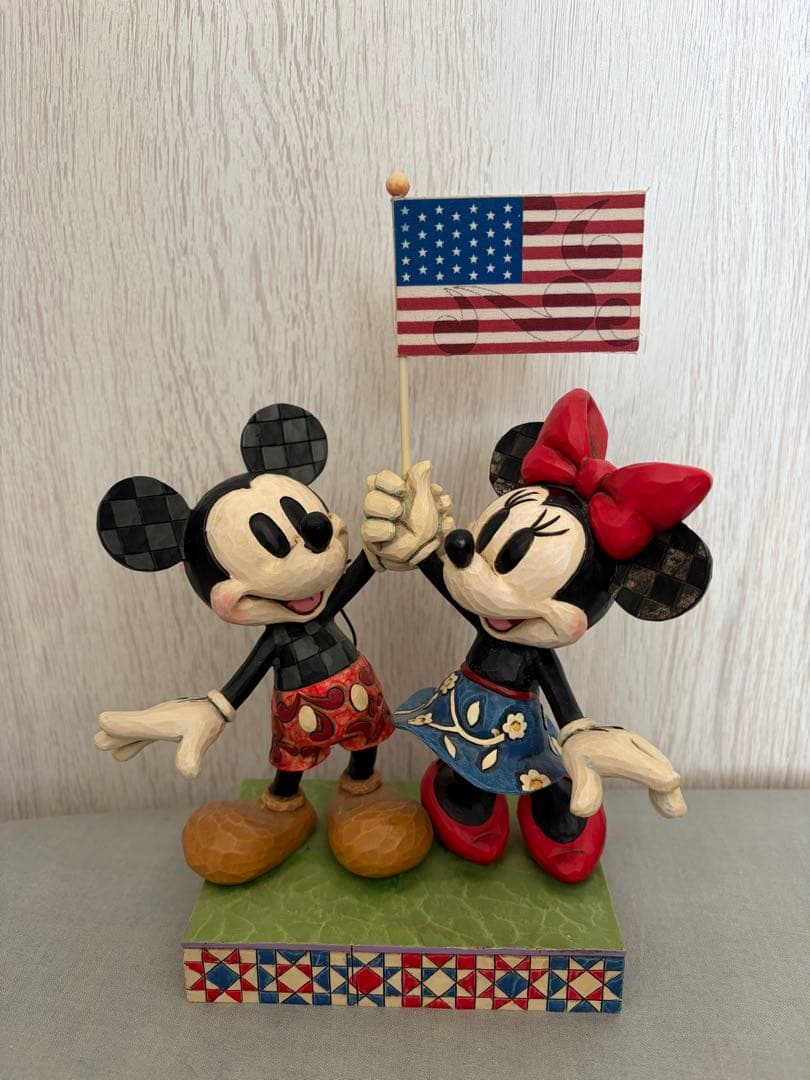 Disney Traditions ジムショア　ミッキー＆ミニー　星条旗