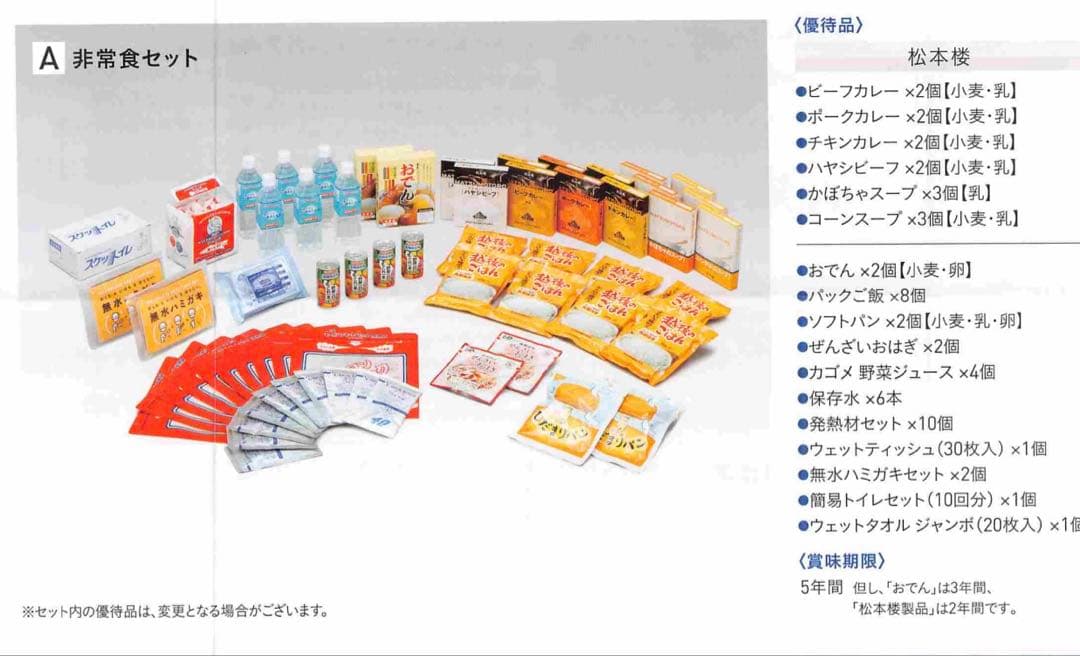 セコム非常食セット30,000円相当品