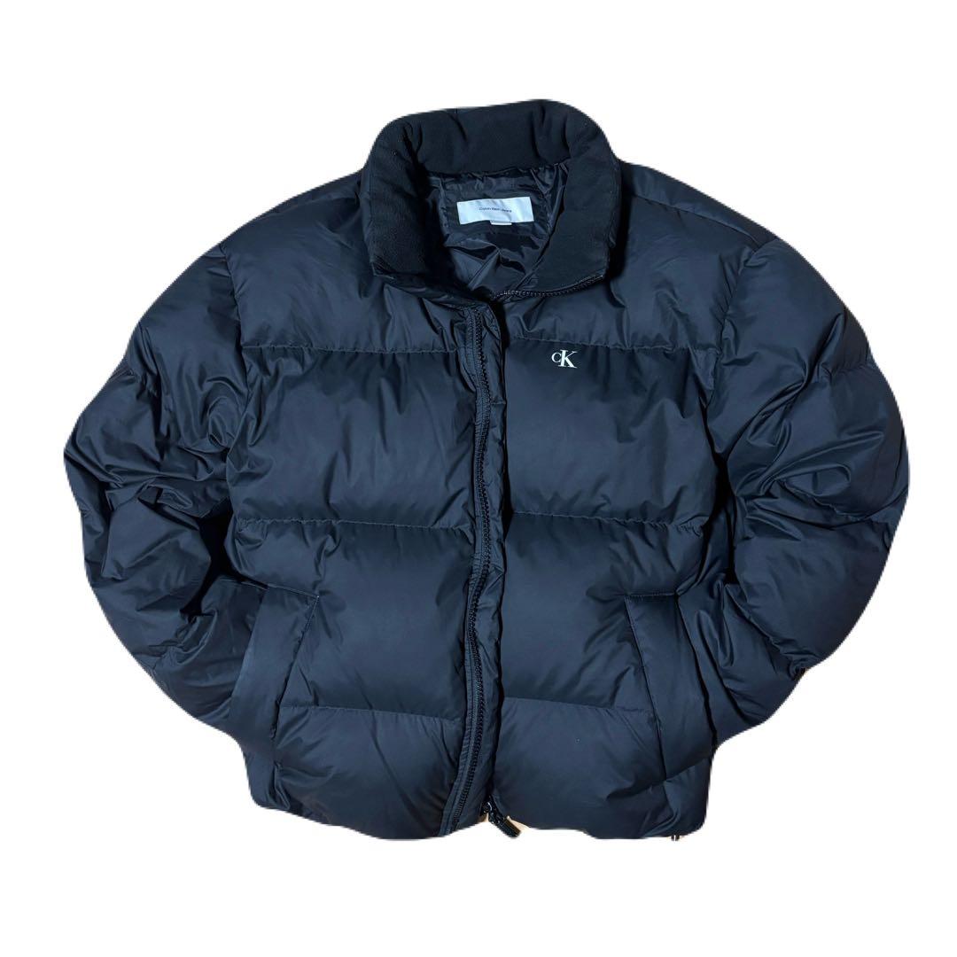   ダウンジャケット ブラック ダブルジップ ドローコード