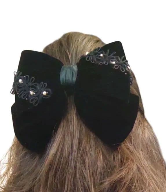 ALEXANDRE DE PARIS ベルベット リボン バレッタ ヴィンテージ