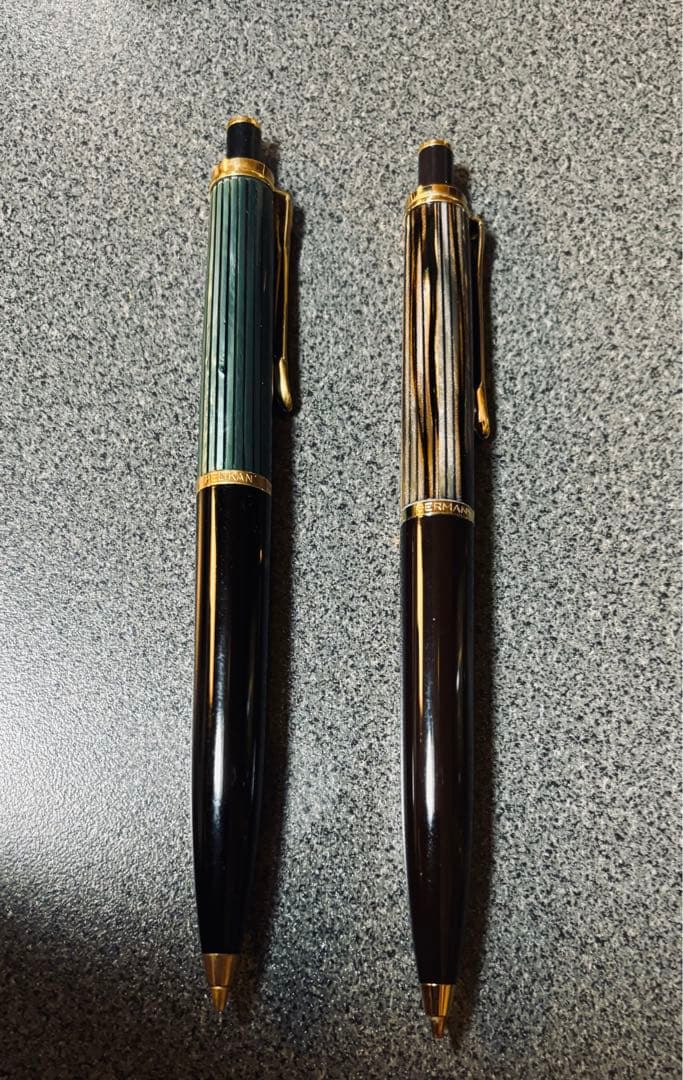 高級PELIKAN14k万年筆とボールペン、シャープペン3本＆レザーケース付き