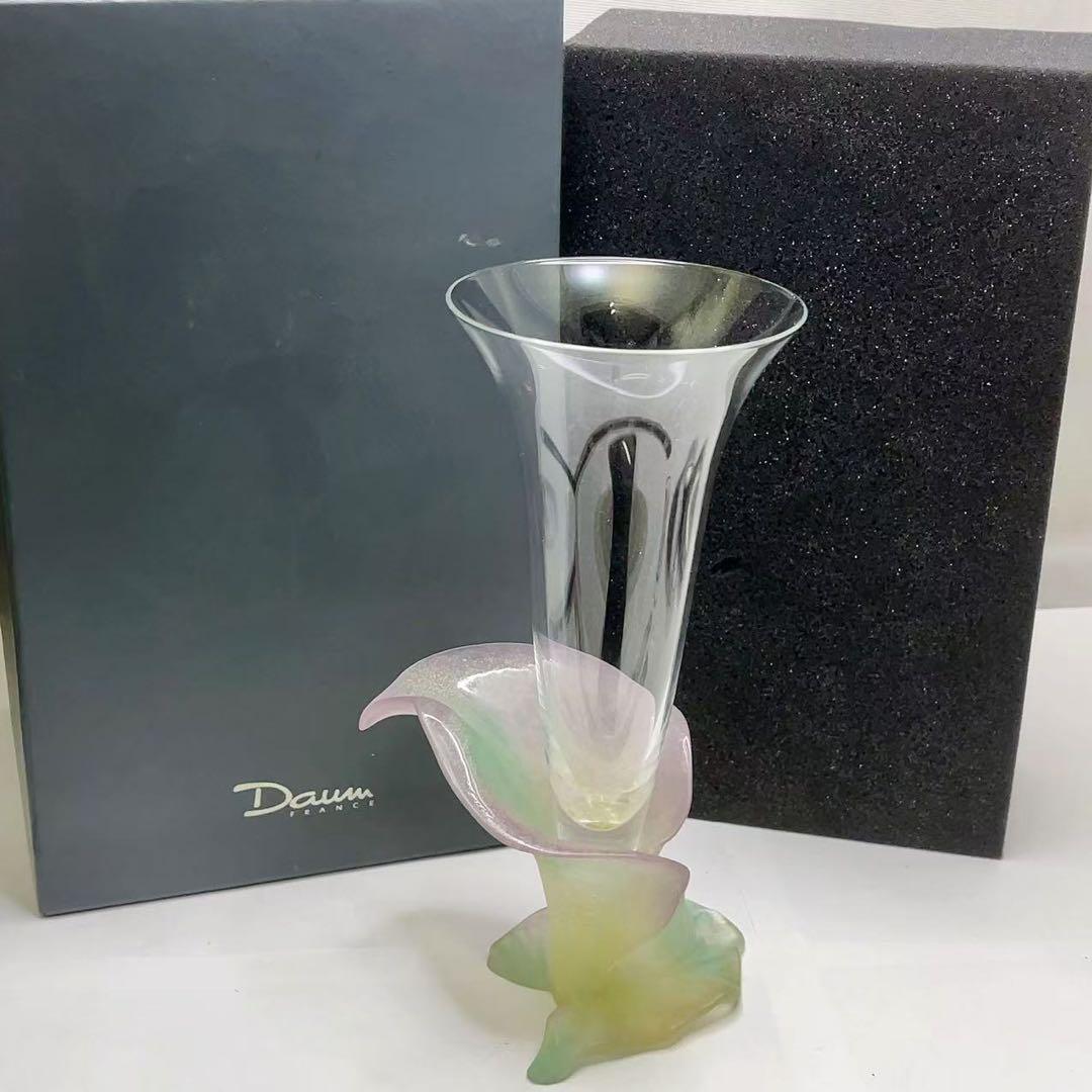 Daum France ドームフランス クリスタル ガラス　フラワー 花瓶