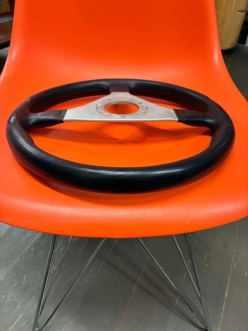 momo ステアリング　モモ　ベローチェ　シルバースポーク　34パイ　旧車　昭和