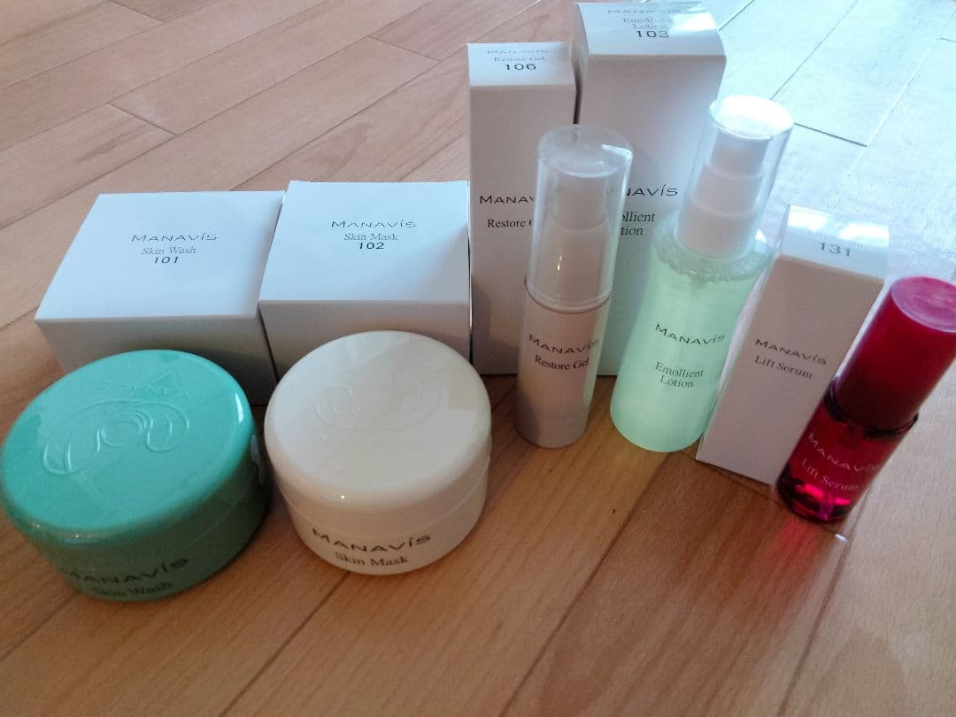 マナビス　洗顔、マスク、化粧水、レストアジェル、リフトセラム×各1