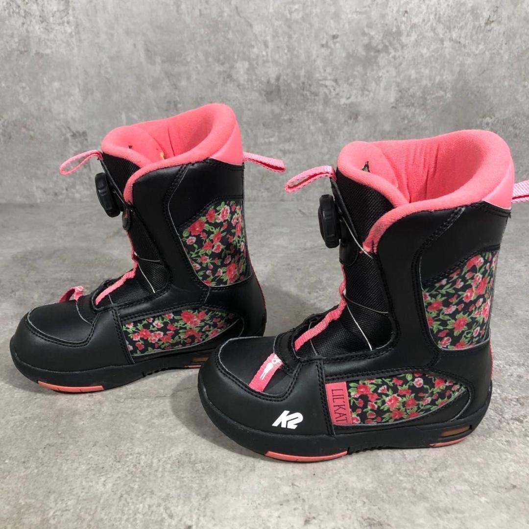 美品 BOA K2 LIL KAT 18.5cm スノーボード ブーツ 花柄