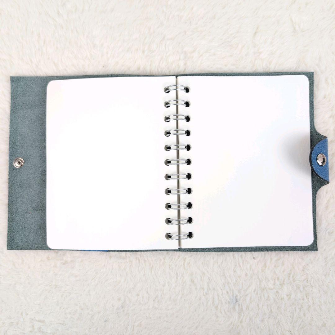 未使用級✨HERMES リングノート メモ帳 レザー ブルー系