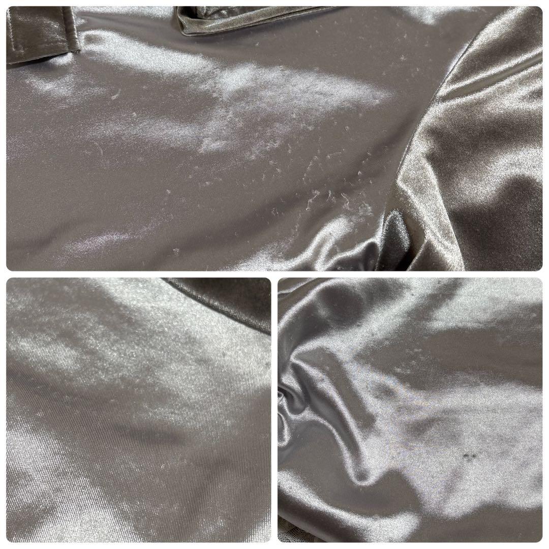 ディムモアール ベロア スカジャン スカル 刺繍 シルバー　地雷系　MA-1