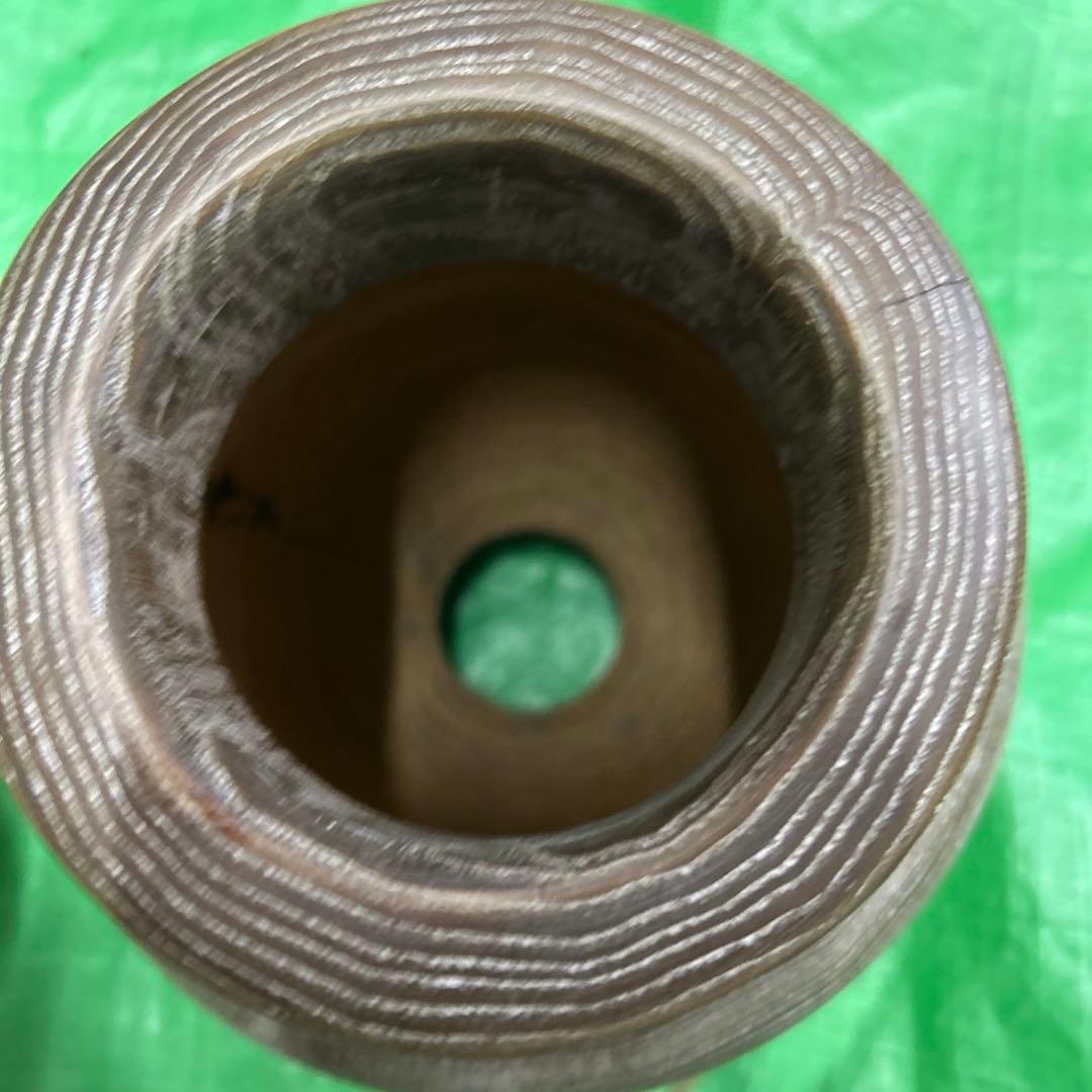 希少　岡山県　蒜山　榎本寛治作　栗の木　花瓶　花器　送料込み　当時40,000円