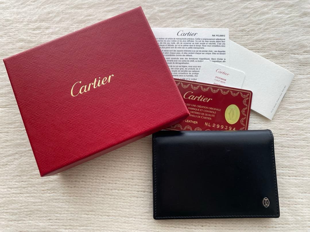 Cartier ブラック レザー 名刺入れ