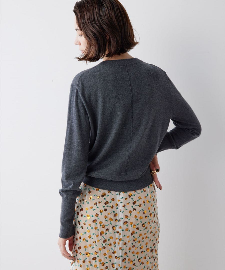 Whim Gazette ウールハイゲージカーディガン美品