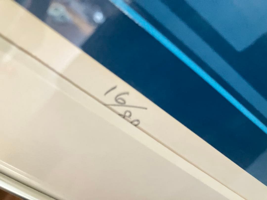 沢田哲郎1982年作 直筆サイン入り 額縁入り　リトグラフ　16/80