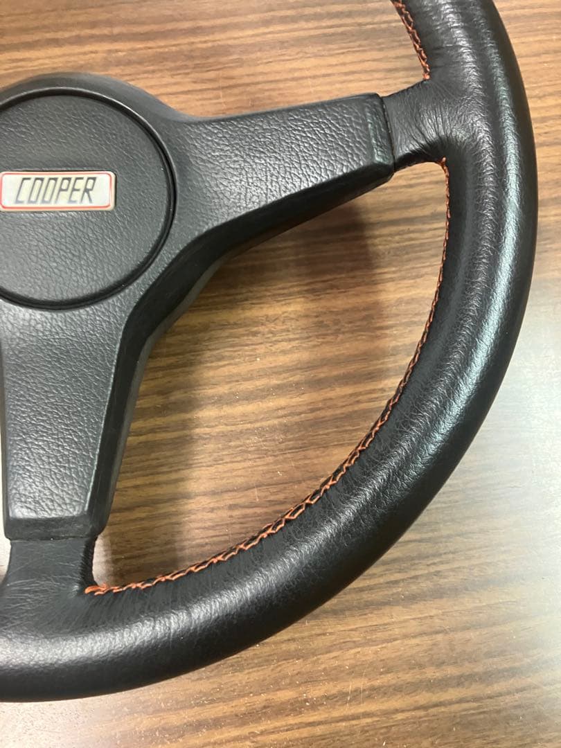 ローバーミニ　クーパー　レザー巻きステアリング