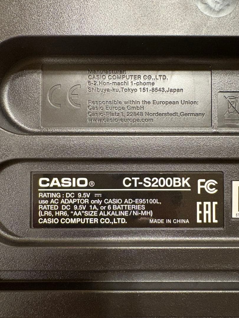 カシオトーン Casiotone CT-S200電子キーボード 61鍵盤　黒