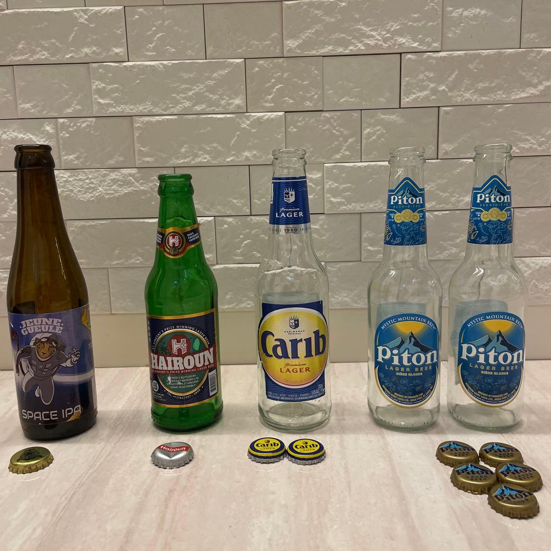 地ビール　王冠　カリブ海　世界遺産　希少　貴重　海外ビール　レア　ビール瓶