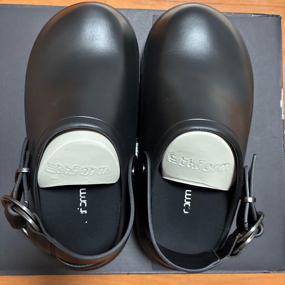 エフォーム Ethform サボサンダル S 黒 美品