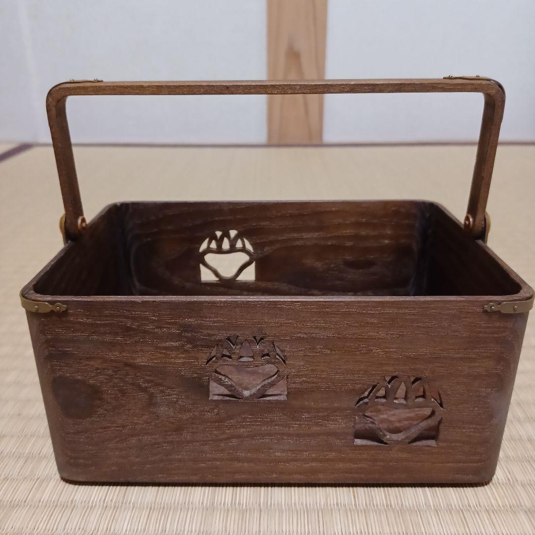 桐透　手付　莨盆　鵬雲斎好　裏千家　茶道具　木製　⑬