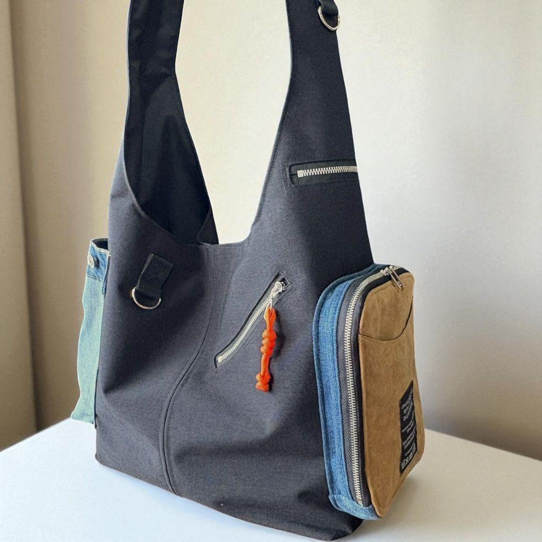 マルチポケット ショルダーバッグ／コーデュラブラック