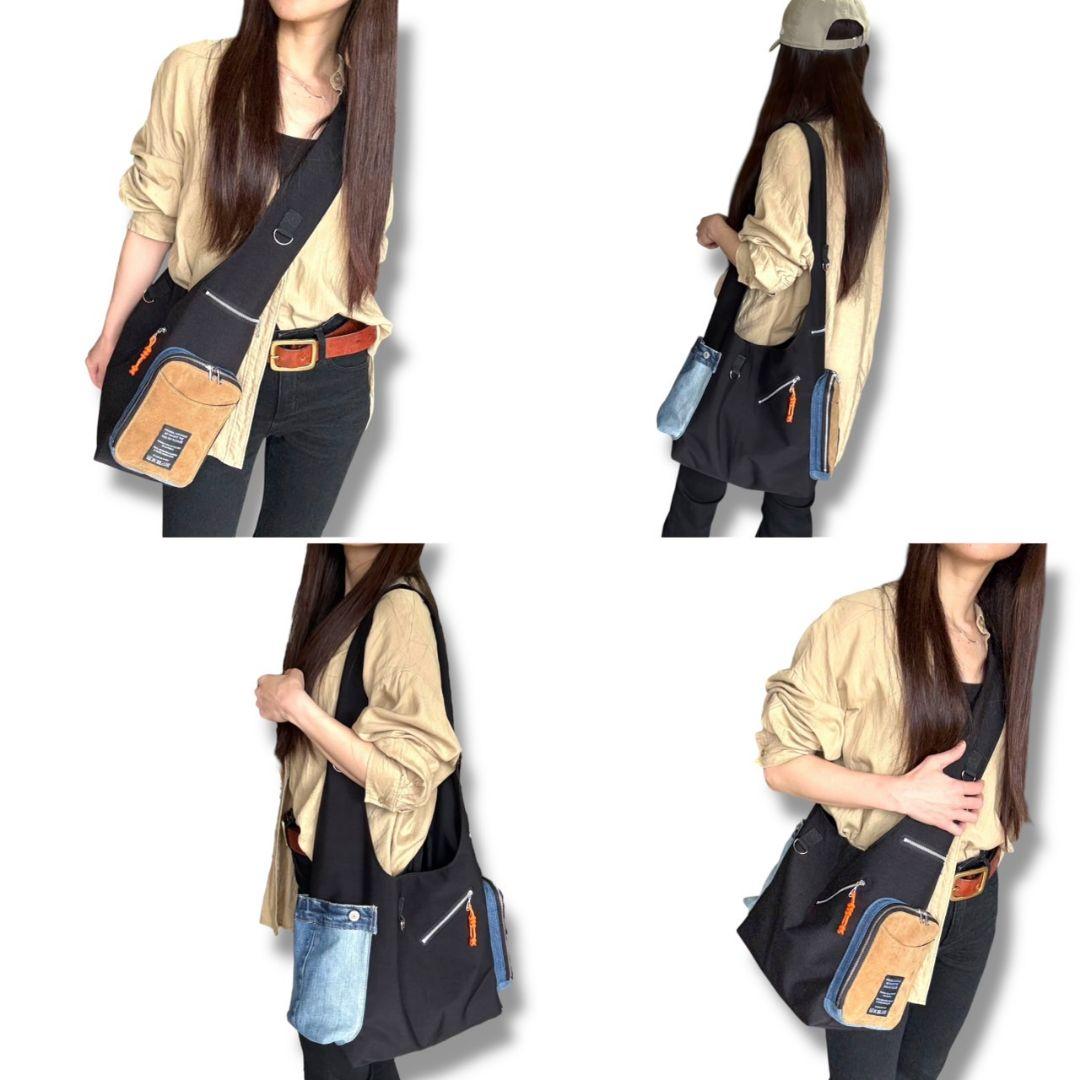 マルチポケット ショルダーバッグ／コーデュラブラック