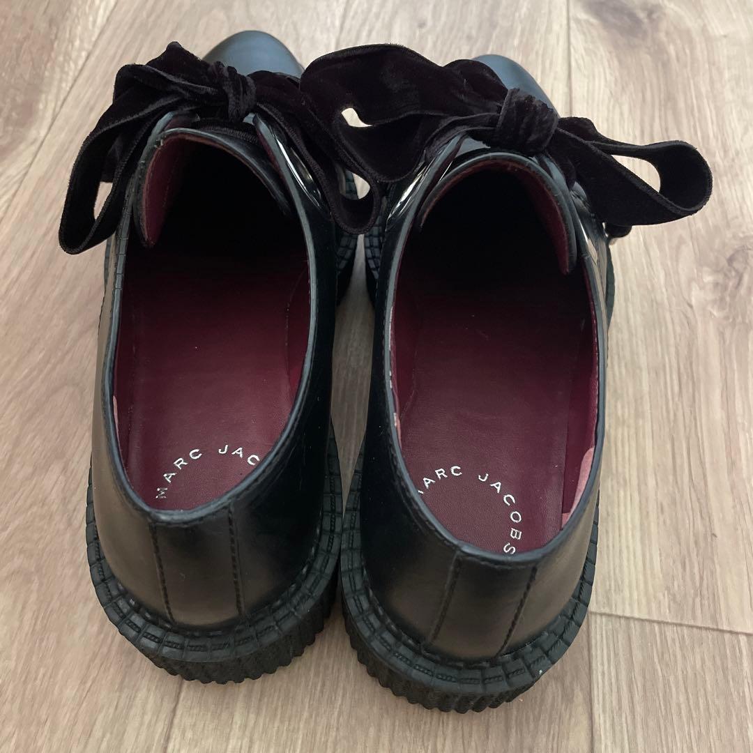 マークバイ　マークジェイコブス　リボン　ローファー 厚底　靴　シューズ　黒　37