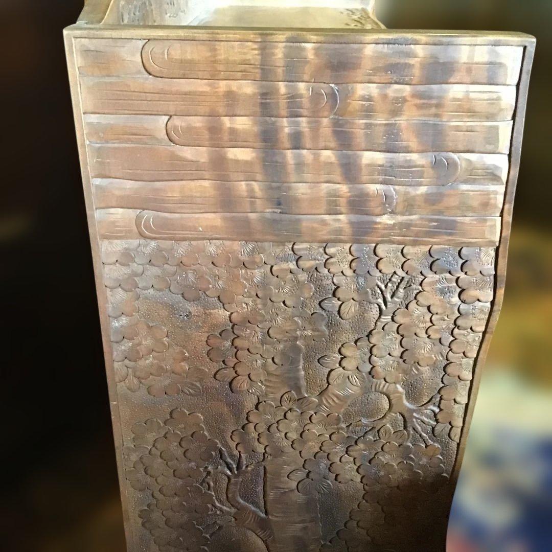 アンティーク軽井沢彫り　茶道具　茶室　箪笥 櫻