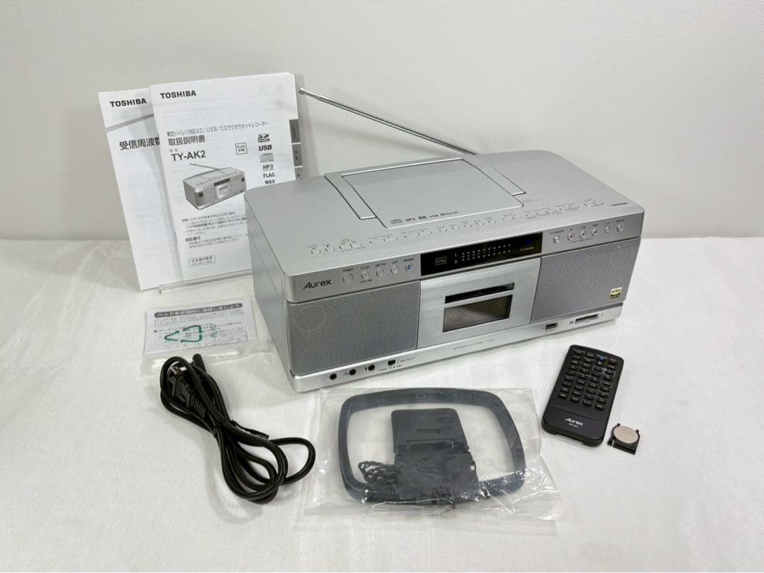 東芝 ハイレゾ対応SD/USB/CDラジカセ Aurex TY-AK2