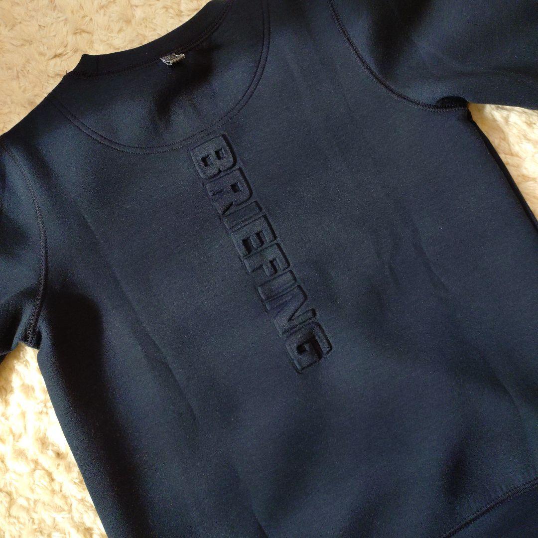 BRIEFINGロゴ ダンボールニット クルーネック