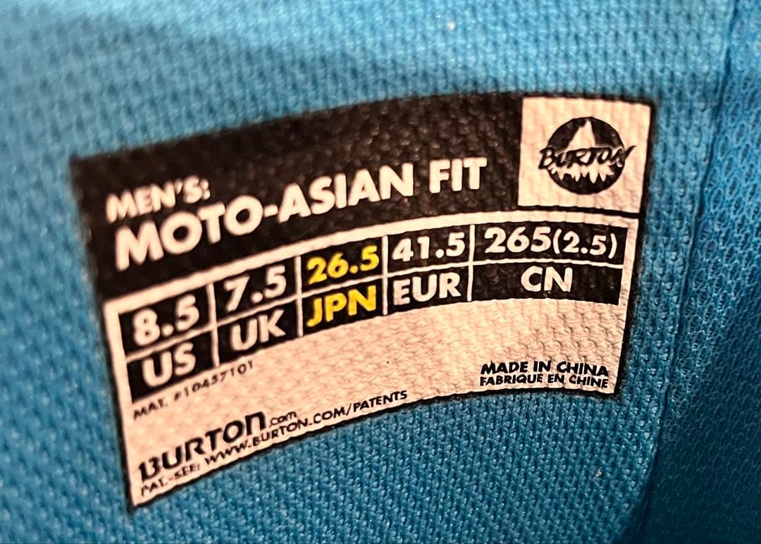 BURTON スノーボードブーツ Moto-Asian Fit 26.5cm
