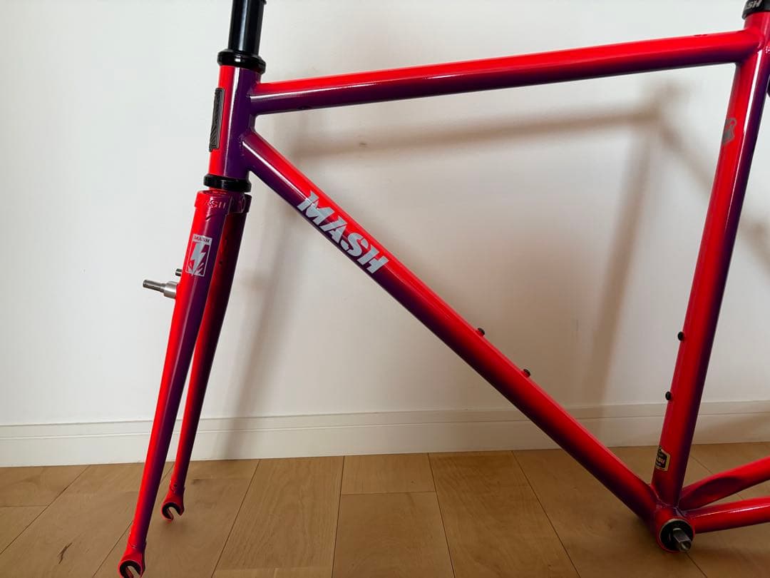 MASH STEEL ネオンフェード XSサイズ フレームセット ヘッド BB付