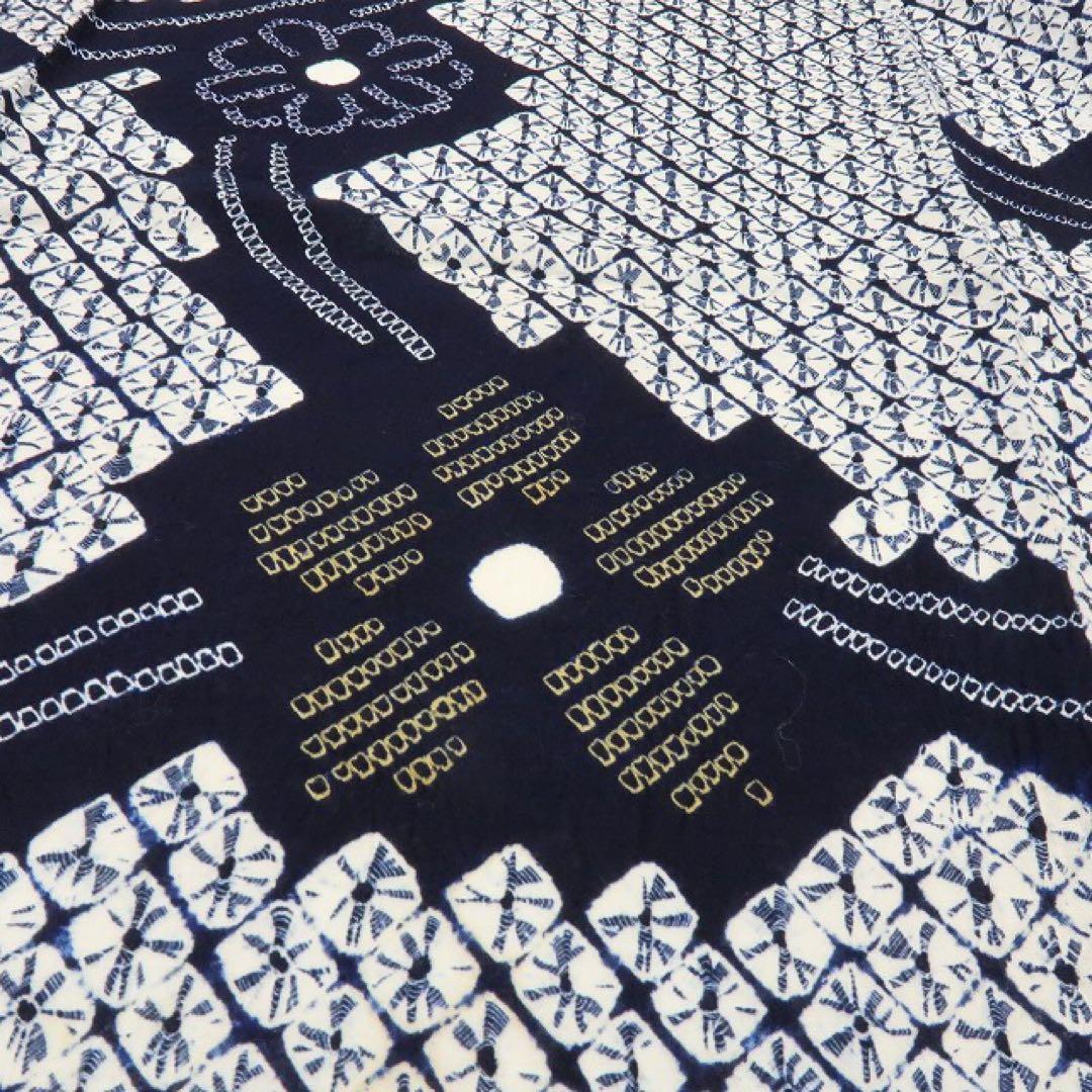 ちいちゃん✺美品 有松鳴海絞り 高級浴衣 着物 綿 A3149