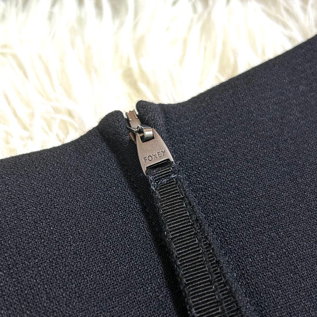 美品✨フォクシー ウール100% クリーニング済み ノースリーブ ワンピース
