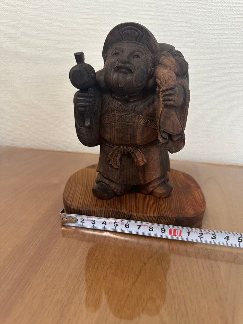 木製 福の神像 屋久杉台座付き